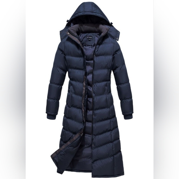 U2Wear Jackets & Blazers - Like NEW Beautiful Blue Long Puffer Coat Medium